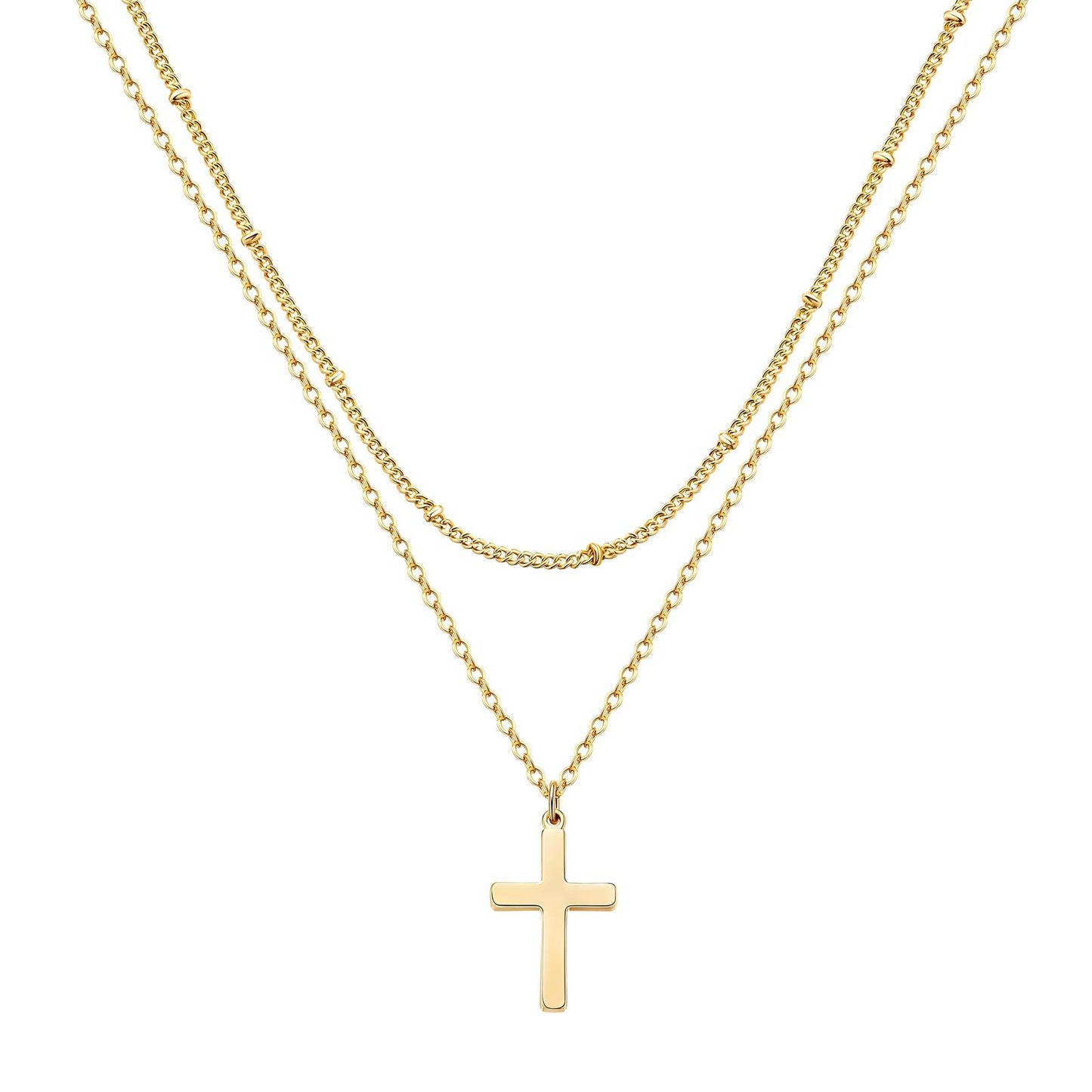 Seren Cross Layered Necklace